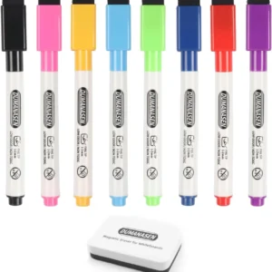 Whiteboard Pens with Magnetic Cap — 8 Pack